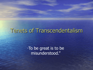 Transcendentalism PPT