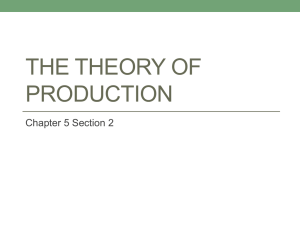 The Theory of production