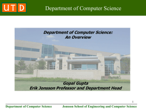 Department of Computer Science Overview