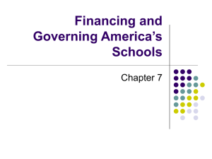 Financing and Governing America's Schools