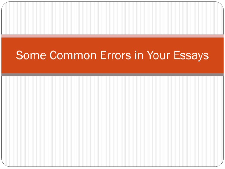 essays with errors to correct