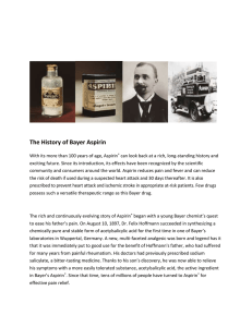 The History of Bayer Aspirin