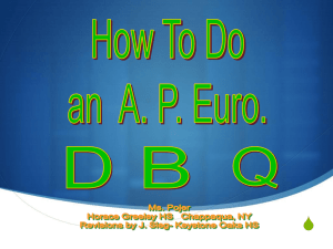 HOW TO DBQ 2012 Abbreviated