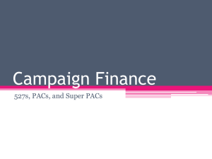 Campaign Finance - McTigue AP Gov & Politics