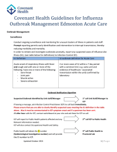Guidelines for Influenza Outbreak Management