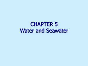 Chapter 5: Water and seawater