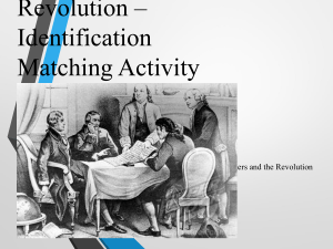 The American Revolution * Identification Matching Activity - fchs