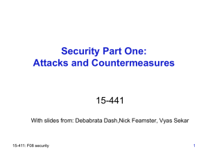 Security Part Two: Attacks, Firewalls, DoS