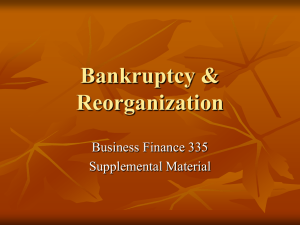 Bankruptcy & Reorganization