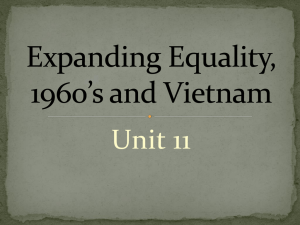 Expanding Equality, 1960*s and Vietnam