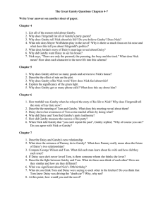 The Great Gatsby Questions Chapters 4-7
