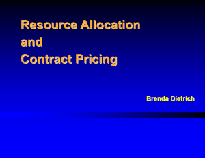 Resource Allocation and Contract Pricing