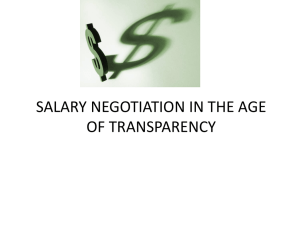 Salary Negotiation in the Age of Transparency