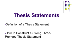 Thesis Statements