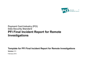 Instructions for the Template for PFI Final Incident Report for Remote