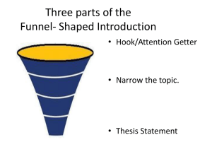 Three parts of the Funnel- Shaped Introduction