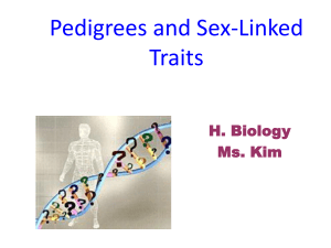 Pedigrees - Ms Kim's Biology Class