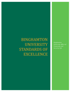 Fraternity and Sorority Standards of Excellence