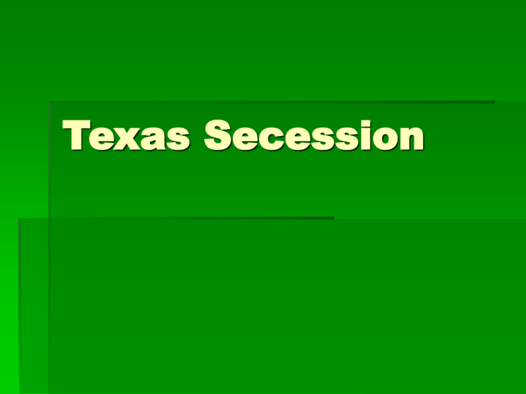 Texas Secession