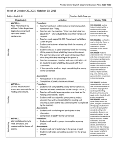 Tech Ed Center English Department Lesson Plans 2015