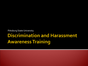 Sexual Harassment Awareness Training