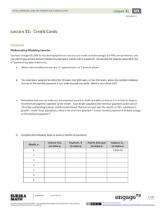 Algebra II Module 3, Topic E, Lesson 31: Student Version