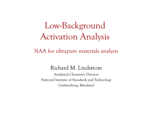 Low-Background Activation Analysis