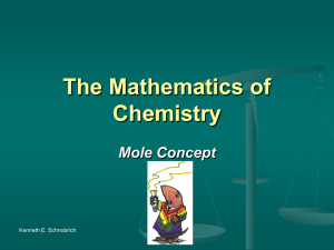 The Mathematics of Chemistry