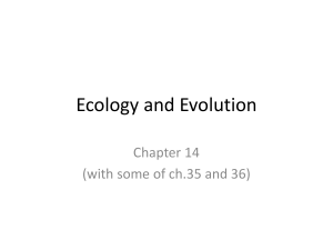 Ecology and Evolution
