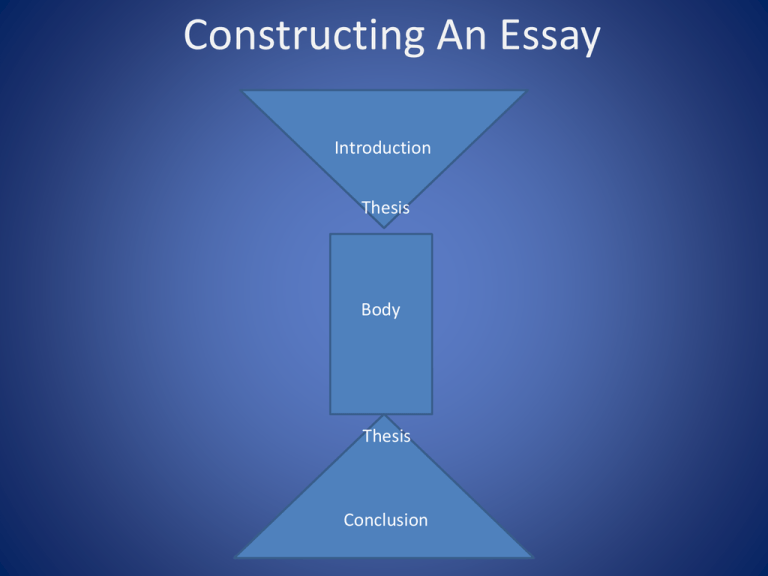 part of an essay ppt