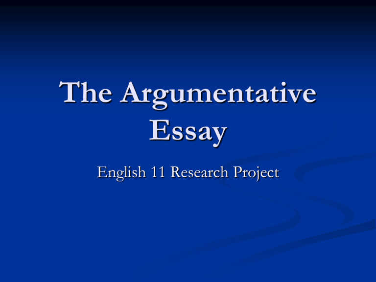 what is another word for argumentative essays quizlet
