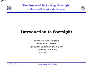 The Future of Foresight 1.7 MB