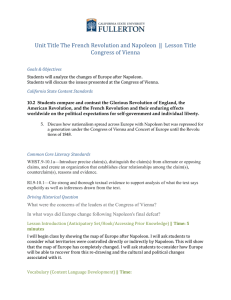 Lesson Plan - The French Revolution and Napoleonic Wars