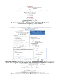 Cost of Capital