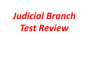 Judicial Branch Test Review
