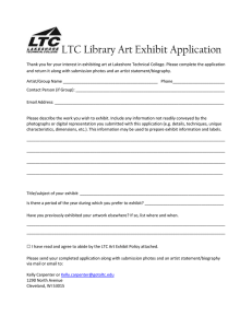 LTC Library Art Exhibit Application Thank you for your interest in