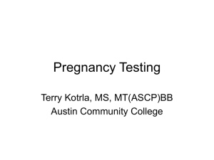 Pregnancy Testing - Austin Community College
