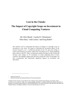 The Impact of Copyright Scope on Investment in Cloud Computing