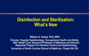 Disinfection and Sterilization: What's New