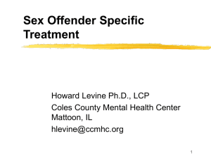 Sex Offender Specific Treatment