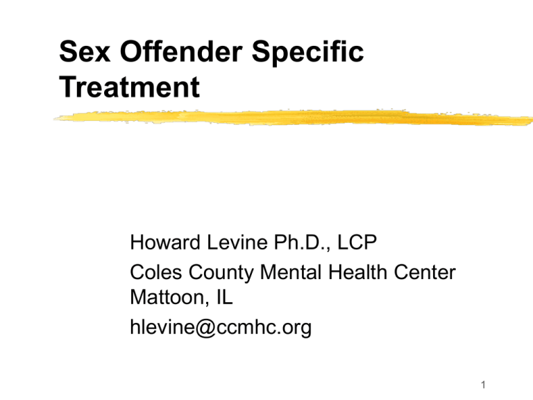 Sex Offender Specific Treatment 9528