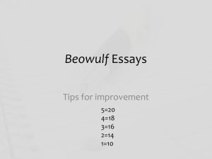Beowulf Essays (and Multiple Choice)