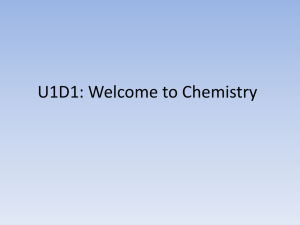 U1D1 Welcome to Science