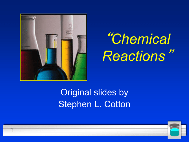 Chapter 11 Chemical Reactions