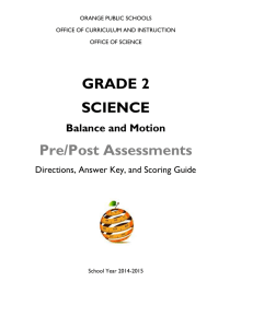Balance and Motion - Orange Public Schools