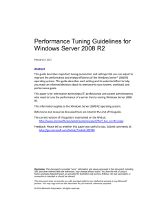 Performance Tuning Guidelines for Windows Server 2008 R2