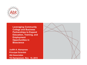 Alamprese - Office of Community College Research and Leadership