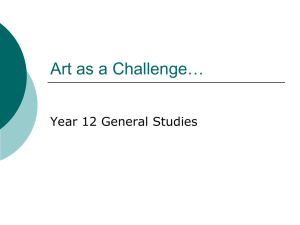 Art as a Challenge… - HighstedElectives2