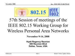 November 2008 - IEEE 802 LAN/MAN Standards Committee
