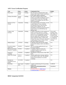 ASUC Green Certification Program Task Dates Status Explanation